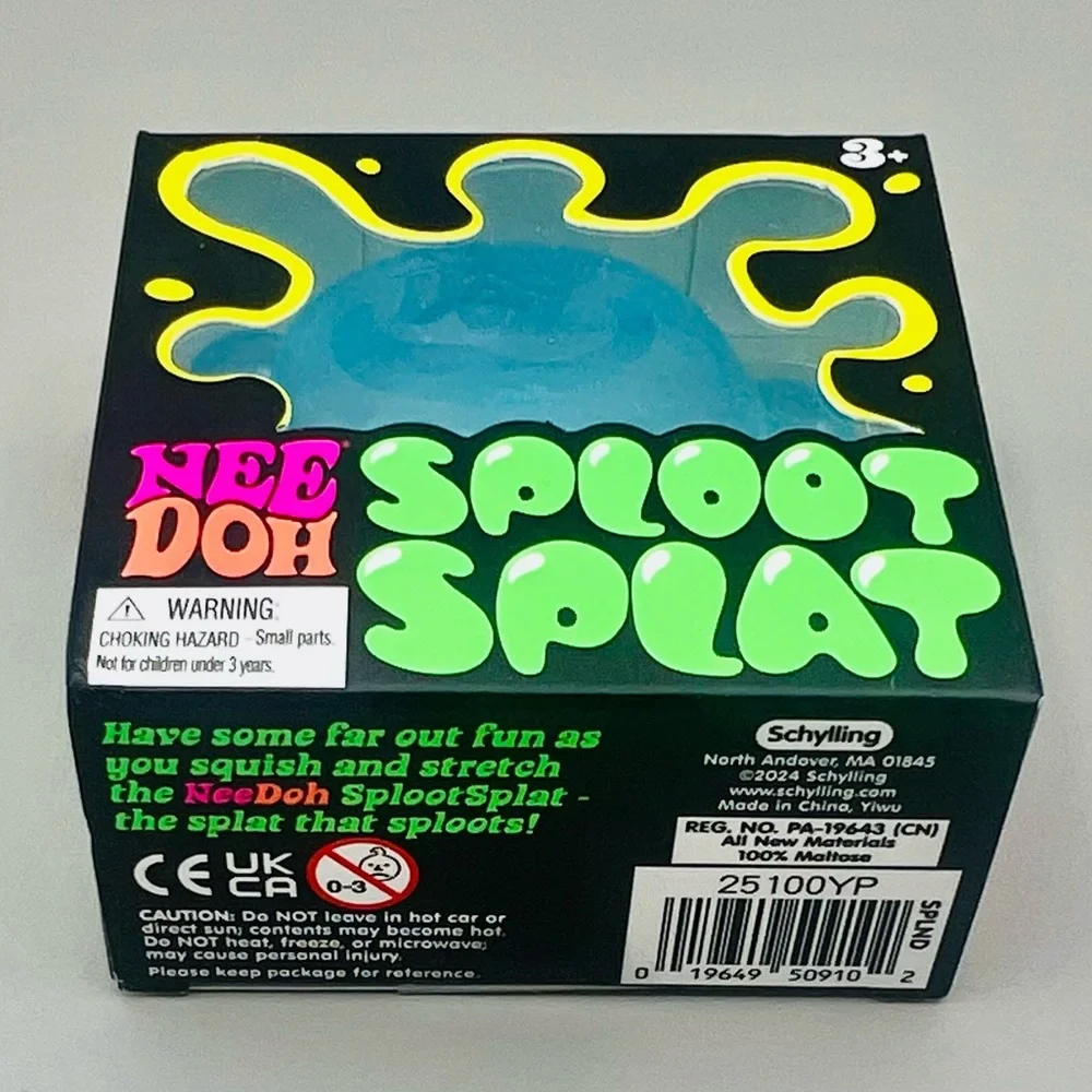 💙Schylling NeeDoh BLUE Sploot Splat Novelty Sensory Fidget Stress Relief Toy NEW